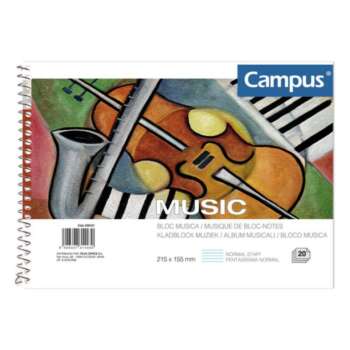 BLOC MUSICA A5 PENTAG.NORMAL 20H 80G