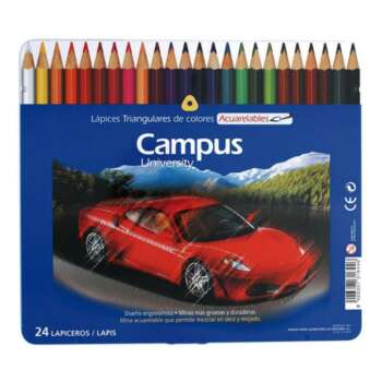 LAPICES COLORES CAMPUS ACUAREL. 24COL