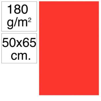 CARTULINA CAMPUS 50X65 180G TOMATE