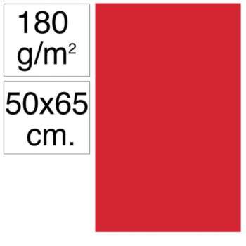 CARTULINA CAMPUS 50X65 180G ROJO