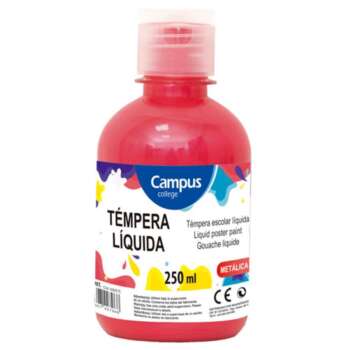 TEMPERA CAMPUS 250GR METAL ROJO