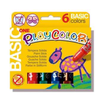 TEMPERA PLAYCOLOR SOLIDA 10G 6COLORES