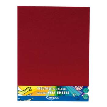FIELTRO CAMPUS 23X30,5 160G ROJO/3UD
