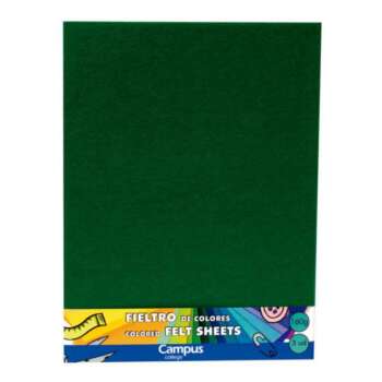 FIELTRO CAMPUS 23X30,5 160G VERDE/3UD