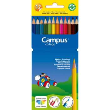 LAPICES COLORES CAMPUS RESINA 12COL