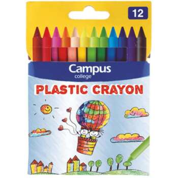 CERAS CAMPUS PLASTIC CRAYON 12COLORES