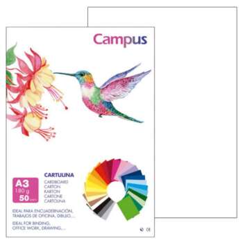 CARTULINA CAMPUS A3 180G BLANCO