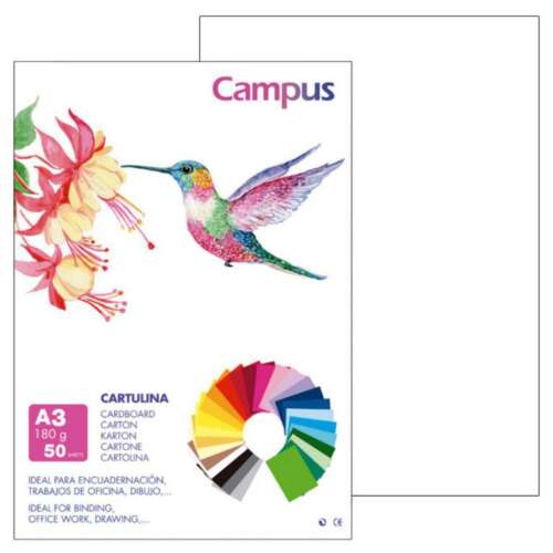 CARTULINA CAMPUS A3 180G BLANCO