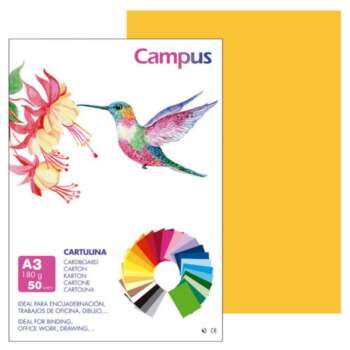 CARTULINA CAMPUS A3 180G A.CANARIO