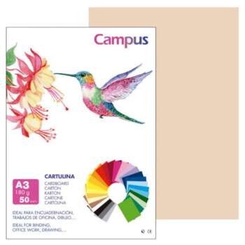 CARTULINA CAMPUS A3 180G CREMA
