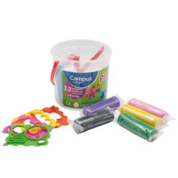 PLASTILINA CAMPUS BOTE 13BARRAS+4MOLD