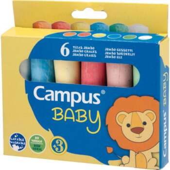 TIZAS CAMPUS JUMBO COLOR/CAJA 6U