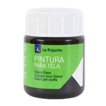 PINTURA TELA LA PAJARITA 25ML NEGRO