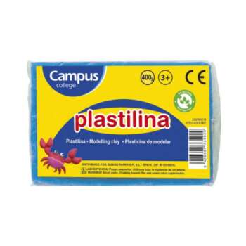 PLASTILINA CAMPUS GRANDE 400G AZUL CL