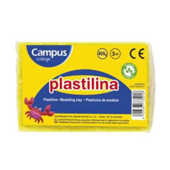 PLASTILINA CAMPUS GRANDE 400G AMARILL