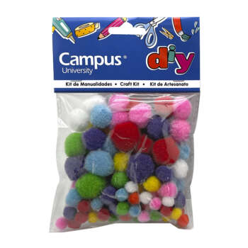 SET MANUALIDADES CAMPUS POMPON COLOR