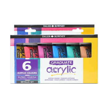 SET PINTURAS GRADUATE ACRY MET 6X75MM