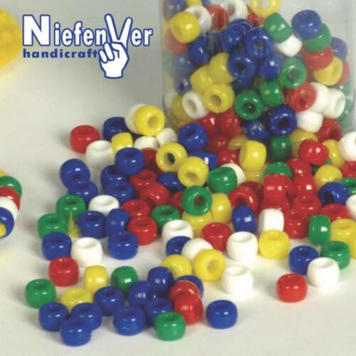 ABALORIOS PLASTICO 5 COL.OPACOS /300U