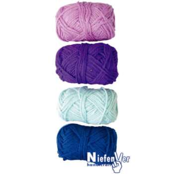 OVILLO DE LANA 28GR GAMA AZUL /4UDS