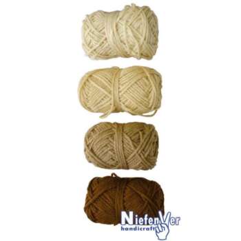 OVILLO DE LANA 28GR GAMA MARRON /4UDS