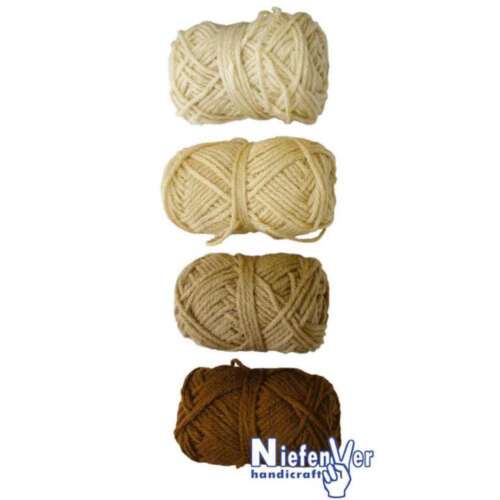 OVILLO DE LANA 28GR GAMA MARRON /4UDS