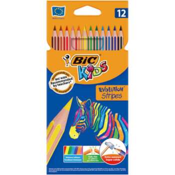 LAPICES COLORES BIC EV.STRIPES 12COL