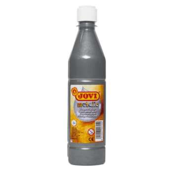 TEMPERA JOVI 500ML METALICA PLATA