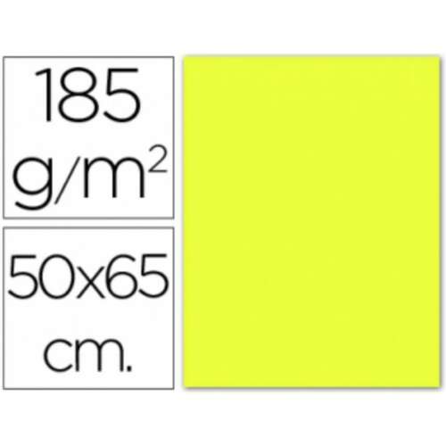 CARTULINA GUARRO 50X65 185G LIMON