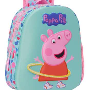 MOCHILA SAFTA 3D PEPPA PIG