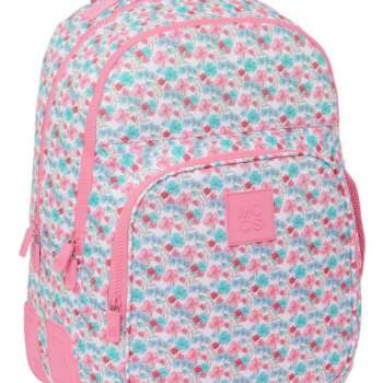 MOCHILA SAFTA DOBLE MOOS FLORES