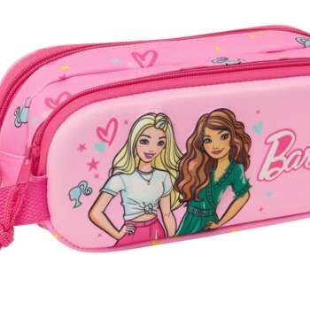 PORTATODO SAFTA DOBLE 3D BARBIE