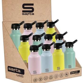 EXPOSITOR SAFTA BOTELLAS METAL 350ML