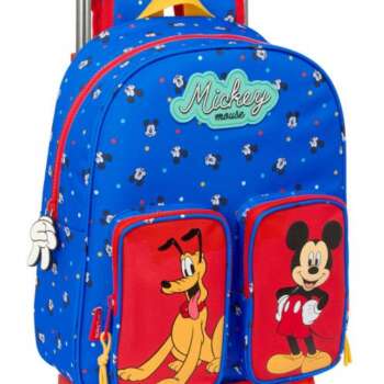 MOCHILA SAFTA 609+CARRO 705 MICKEY MO
