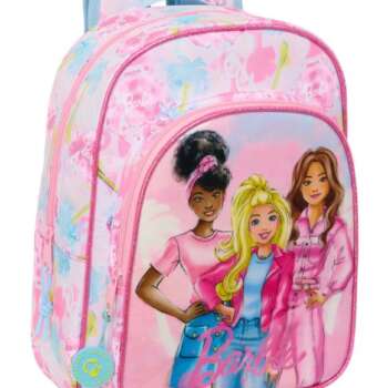 MOCHILA SAFTA INFANTIL CARRO BARBIE