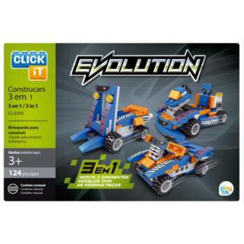 JUEGO BLOQUES CLICK-IT COCHES 124PZS.