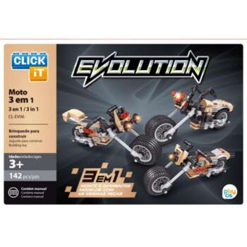 JUEGO BLOQUES CLICK-IT MOTOS 142PZS.