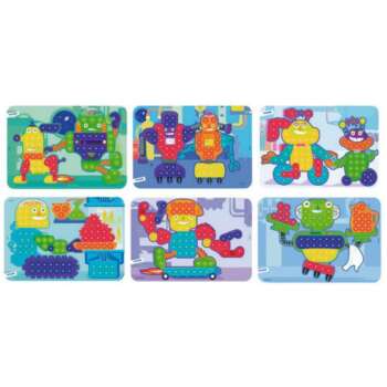 JUEGO EDUC.MINILAND LAMIN.ROBOTS/6UD