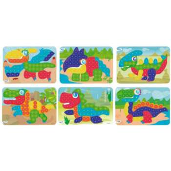 JUEGO EDUC.MINILAND LAMIN.DINOS/6UD