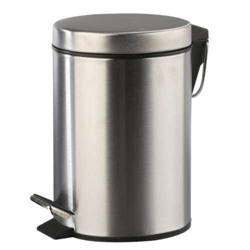 PAPELERA PEDAL Y TAPA INOX. 3 LITROS