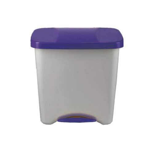PAPELERA PEDAL BCO 50L AZUL