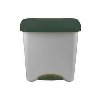 PAPELERA PEDAL BCO 50L VERDE
