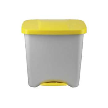 PAPELERA PEDAL BCO 50L AMARILLO