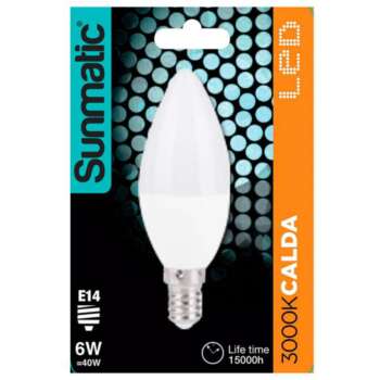 BOMBILLA LED VELA E14 6W 470LUM CALID