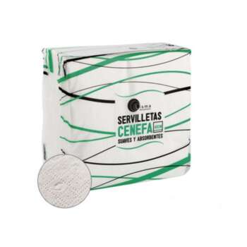 SERVILLETA DOBLE HOJA 40X40CM /100UD