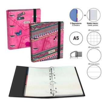 CARPETA C/ANILLA A5 EQUIP KATACR PINK