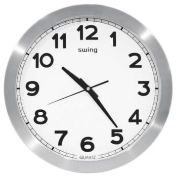 RELOJ PARED SWING ALUMINIO 35CM DIAME