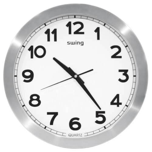 RELOJ PARED SWING ALUMINIO 35CM DIAME