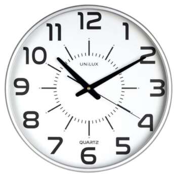 RELOJ PARED UNILUX MAXIPOP GRIS METAL