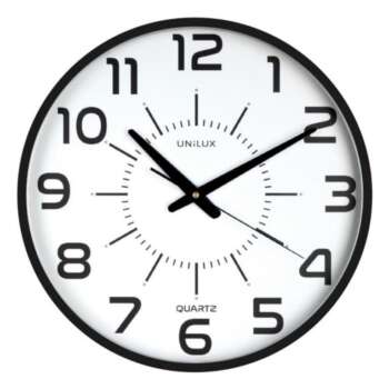 RELOJ PARED UNILUX MAXIPOP NEGRO