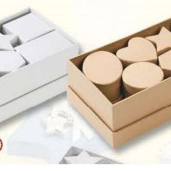 SET CAJAS FOLIA PARA DECORAR BLANCO